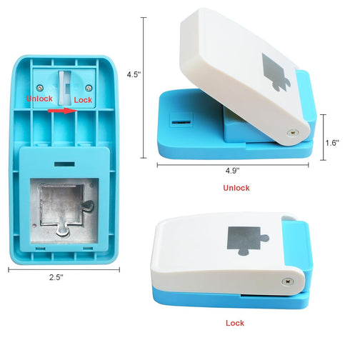Puzzle Punch DIY Jigsaw Puzzle Piece Cutter - Personalized Custom Photo Puzzle Making Tool (Cerulean Blue)