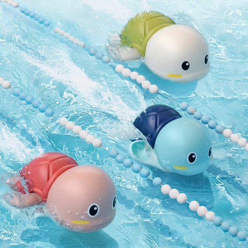 Baby Bath Toys, Wind Up Swimming Turtle Toys for Toddlers, Floating Water Bathtub Shower Toys (3 Pack)