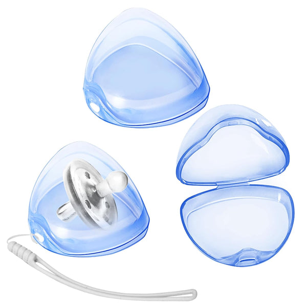 NISXABEBE Pacifier Case,3 Pack BPA Free Pacifier Holder Case with Lanyard for Diaper