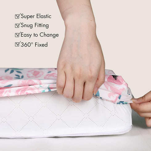Set 2-Pack, Cozy 32"x16" Gllquen Baby Bassinet Sheets Breathable Bassinet Fitted Sheet Universal Fit Standard Mattress