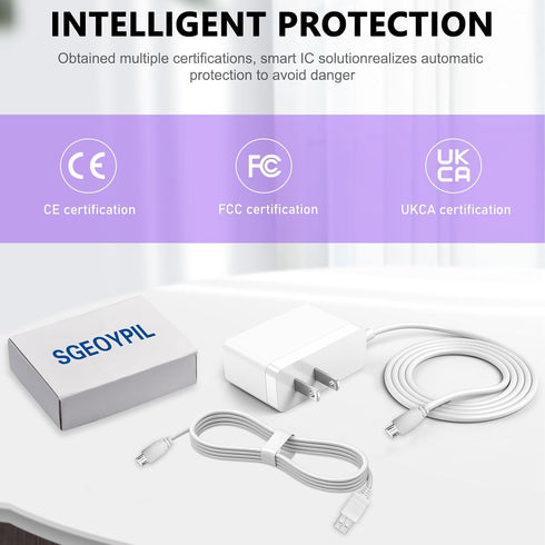 5V Baby Monitor Power Cord, Compatible with Eufy Security Spaceview Video Monitor, Replacement Charger Adapter