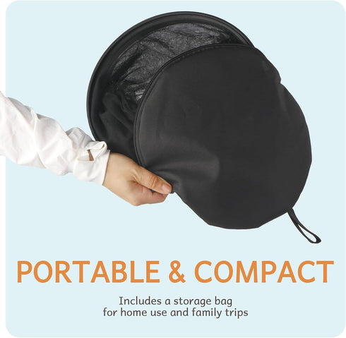 BEBONO Pack 2-Way Mosquito Net for N Play, Keep Cats Out, Netting Cover with Zipper for Playpen, Foldable with Storage