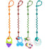Toy Straps for Baby, Adjustable 4-Pack Toy Holder for Stroller Accessories, Silicone Pacifier Clip, No Throw Travel