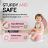 Liazonkj Portable Foldable Toddler Travel Potty - Medium Pink Potty Seat, Emergency Toilet for Car Camping Hiking