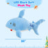 BSTAOFY 20'' LED Shark Soft Plush Toy Night Light, Luminous Glow in The Dark Bedtime Companion, Blue