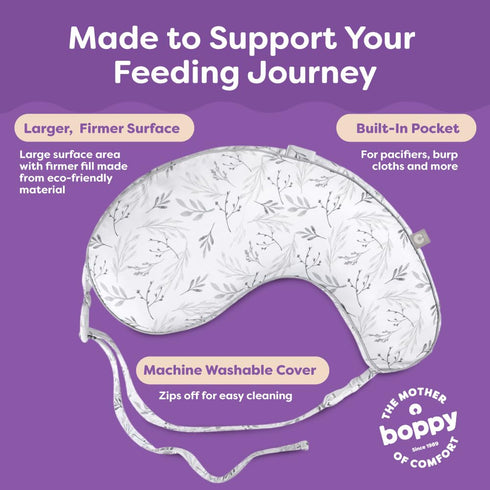 Boppy Uplift Nursing Pillow - Wedge Bottle & Breastfeeding Pillow to Reduce Spit-Up and Reflux Symptoms