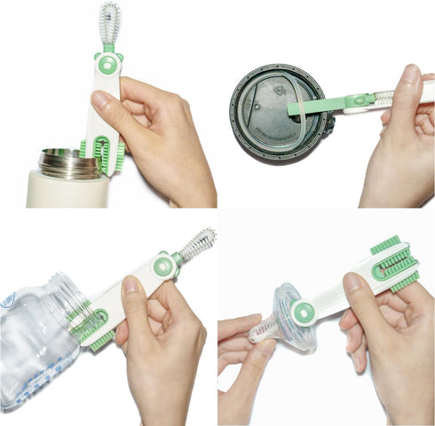 3 1 Set 3 Pack 3 in Cup Lid Gap Cleaning Brush with Straw Cleaner Brush, Multifunctional Cup Cover Cleaning Brush