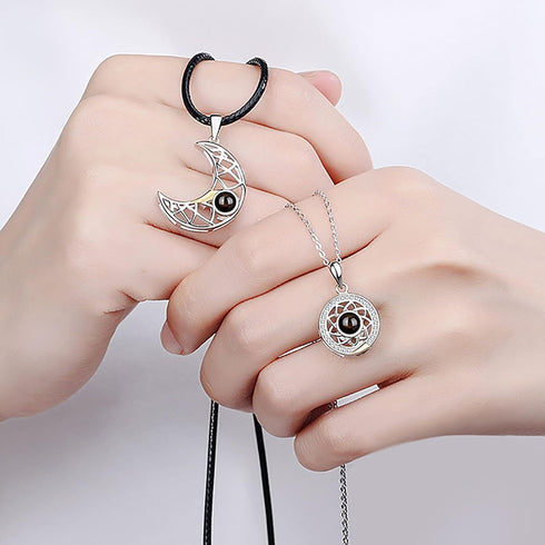 Couple Bracelet Long Distance Matching Heart Necklaces Set for Bf Gf Couples Jewelry Gifts for Him Her Wedding 2024