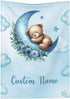 Personalized Baby Blanket for Boys Girls Bear Custom Baby Blanket with Name