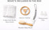 Generic Set Newborn Gift with Muslin Cotton Cloths and Wooden Baby Brush, Neutral Baby Care Kit
