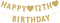 Gold Happy 12th Birthday Banner, Glitter Decorations for 12 Years Old Boy or Girl Party Supplies