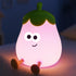 3 Dimmable Eggplant Night Light, Touch Bedside Lamp, Level Squishy Lamp for Bedroom & Room Decor