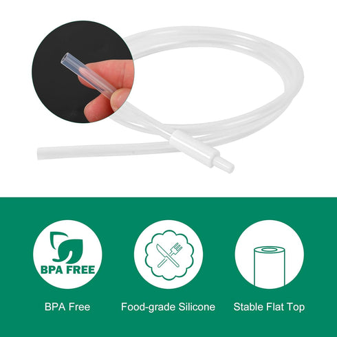 Penitue 4pcs Replacement Tubing for Elvie Stride Pump, Silicone Breast Pump Tubing with Tube Connectors Replacement