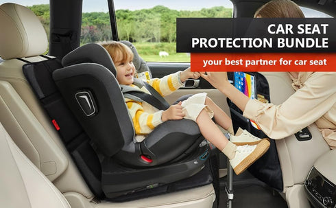 Kaiphy 2 2Pack Car Seat Protector with Thick Padding + XL Large Car Seat Cover for Child Car seat, Eco Friendly