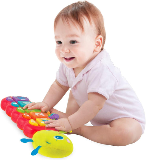 KiddoLab Lira Baby - Musical Caterpillar Toy with Lights & Music, Spinner & Rings for Babies 3+ Months