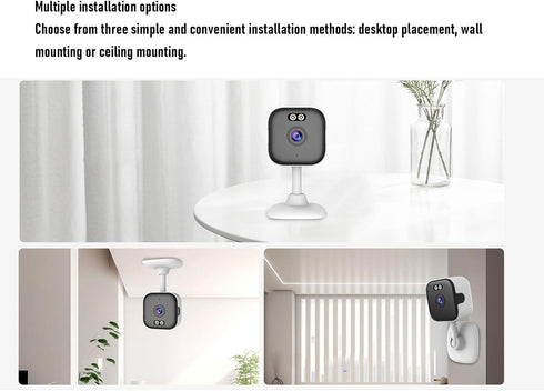 Dpofirs 2K 2 Security Cameras for Baby Monitor, Dog Camera with Motion Detection, Way Audio