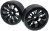 63mm X 26mm Hard Tires Plastic Wheel Compatible with 1/10 Traxxas HSP Tamiya HPI Kyosho On-Road Drifting RC Car (4-Pack)
