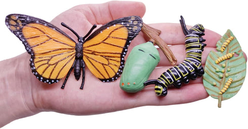 MIKNEKE 6 Count, 3+ Montessori Animal Life Cycle Figurines, Plastic Miniature Educational Toys, Ages