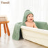 100% 32x32Inch, Baby Bath Towels, Muslin Cotton Hooded Baby Towels for Newborn, Baby Towels with Hood for Infant