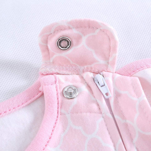 Swaddle Sack for Baby, 3-Ways Adjustable Cotton Sleeping Bag for Newborn Boys and Girls (Pink, 6-12 Months)