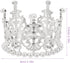 Amosfun 2pcs Mini Pearl Crown Cake Topper, Rhinestone Princess Tiara for Cupcake, DIY Birthday Wedding Party