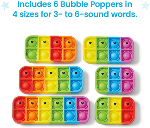 hand2mind Elkonin Box Sensory Bubble Poppers, Phonemic Awareness, Phonics Manipulatives, Science of Reading Classroom