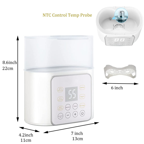 Formula9-in-1 Baby Bottle Warmer, Fast Baby Food Heater Defrost BPA-Free Warmer Accurate Temperature Control