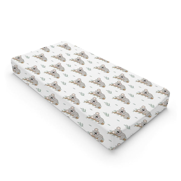 Cute Koala Bear Branch Leaf Changing Pad Cover, Unisex Diaper Change Table Sheets for Boy Girl, 32''x16''