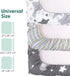 Set, Pack The Peanutshell Mini Crib Fitted Sheets Playard, Play Sheets, Playpen, Elephant Stars