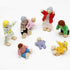 Lovely Happy Dollhouse Dolls Family Set - 8 Wooden Figures for Children House Pretend Gift