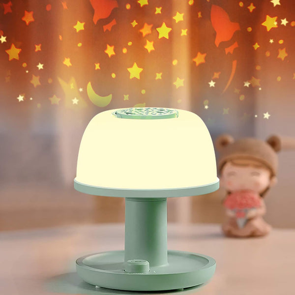 LICKLIP Toddler Night Light Lamp, Dimmable LED Bedside Lamp with Star Projector,