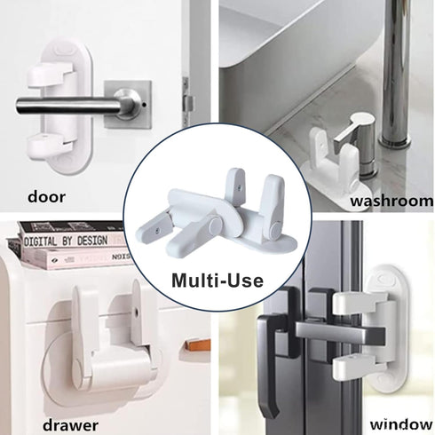 Matenf (2 Pack) Childproof Door Lever Lock Prevents Toddlers Pets From Opening Doors, Door Handle Lock