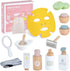 WHOHOLL Wooden Makeup Toy Set, Pretend Beauty Salon Toys for Toddler, Christmas Birthday Gift for 2-5 Year Old Girls