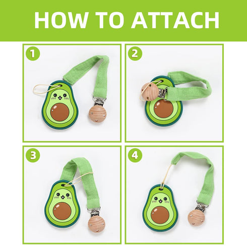 Set 3 Baby Food Grade Silicone Teether Toy with Pacifier Clip Holder,Teething Pain Relief Toys Gift for Months+ Boys
