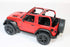 Jeep Wrangler Rubicon Off Road Die Cast Model by KiNSMART - 5 inch 1:34 Scale Toy Car (Red Opentop)
