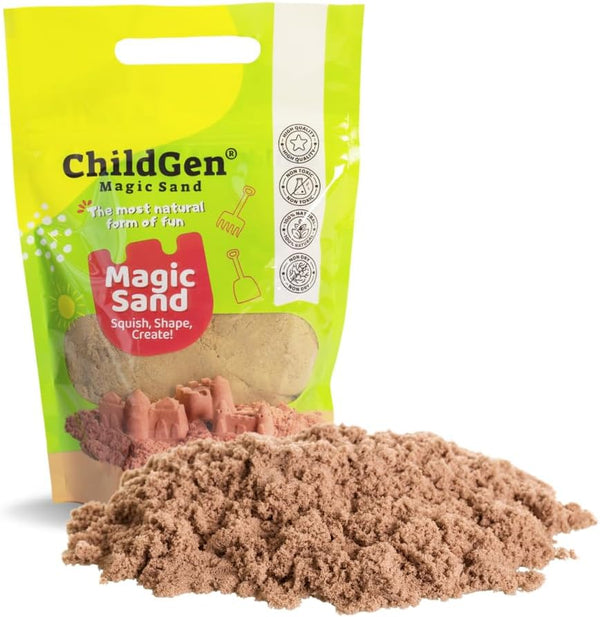 ChildGen Magic Sand, 2lbs Natural Sea Sand in Resealable Bag, Non-Toxic Play