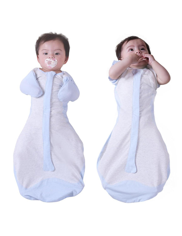 BABELIO Detachable Zip Sleeves Swaddle Temp-Sensing Baby Transitional Swaddle Arms Up 2-Way