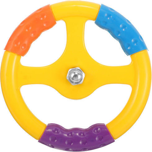 Toyvian Simulated Driving Steering Wheel, Plastic Small Toy Steering Wheel for Rocking Car, Children's Toy Car