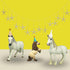 Gemini&Genius 3Pcs Horses Toy, Farm Animal Playset, Mare and Stallion with Baby Action Figures for Kids