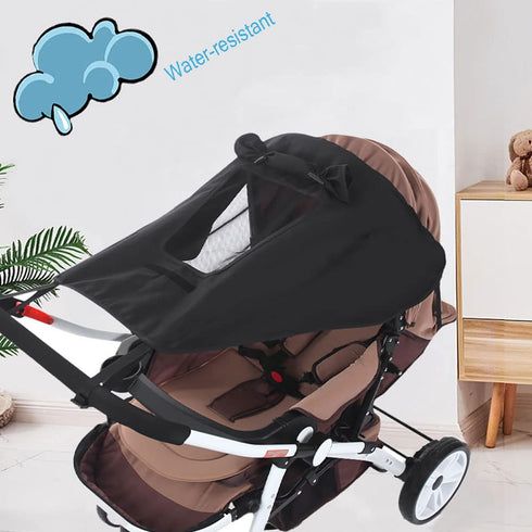 Baby Stroller Sun Shade, Universal Blackout Cover with Breathable Shield, Easy Installation Sun Rain Shade