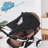 Baby Stroller Sun Shade, Universal Blackout Cover with Breathable Shield, Easy Installation Sun Rain Shade