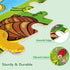 Puzzles for Kids Ages 3-5, 24 Piece Colorful Wooden Puzzles, Educational Toys for Boys and Girls
