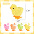 3 otters 12PCS Wind Up Chick Toys, Colorful Wind-Up Jumping Cute Chicken Plush Chicks Toys for Kids Easter Party Favors