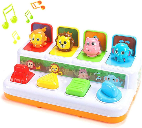 YMDLY Toys Animal Park Interactive Pop Up Music Toy,Up- Early Education Activity Center Toy,