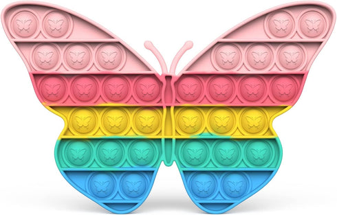 BlueMelon Online Store 4-Pack Set BlueMelon Pop It Fidget Toy Includes Butterfly, Mouse, Kitty Cat Pop It Fun Sensory