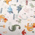 100% Set 3 Set Cotton inosaur Crib Bedding with Cute Animal Printed, Pieces Nursery Bed Decor for Baby Girls and Boys