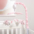 12 The Peanutshell Crib Mobile for Girls - Soft Pink Musical Baby Crib Mobile with Lullabies, Cute Elephant Baby Pink