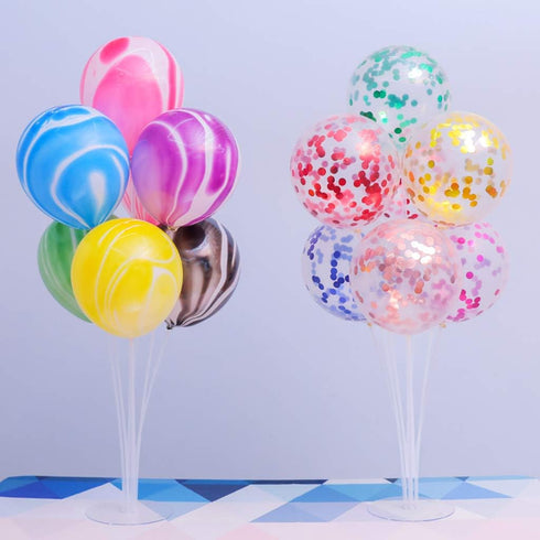 4 Sets of Reusable Balloon Stand Kits, Clear Balloon Stand with Base for Birthday Party Baby Shower Wedding Decoration