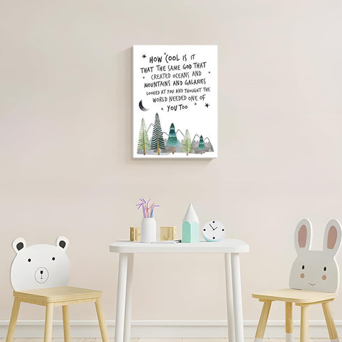 Dytila 12x16 Inch Christian Nursery Wall Art - Mountain Pictures Baby Boy Nursery Decor, Inspirational Religious Decor