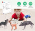 Volnau Wolf Toys Animal Figures, 7PCS Zoo Pack for Toddlers, Kids Christmas Decoration Gift, Educational Set